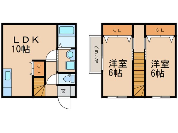 ニューメゾネット本城αⅡの物件間取画像